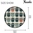 thumbnail image 4 of FREEAM Owl Anti Fatigue Round Area Rug, Owl Non Slip Absorbent Comfort Round Rug Floor Carpet for Entryway Living Room Bedroom Sofa Home Decor, 3' in Diameter, 4 of 7