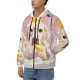 thumbnail image 3 of Kdxio Dog Sitting In Bathtub With Duck On Head Print Men Hoodies Casual Hoodies for Men with Zip Pockets Full Zip Long Sleeve Sweatshirt Sports Hooded Jacket-Large, 3 of 5