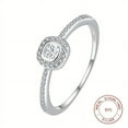 thumbnail image 2 of 1.5g 925 Sterling Silver Ring - Double Layer Square Design with Micro Zircon - Dainty and Stylish - Perfect Gift for Women, 2 of 4