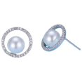 thumbnail image 1 of Pendientes redondos S simples y versátiles Pendientes de cuentas de plata S925 Accesorios terminados DIY, 1 of 5