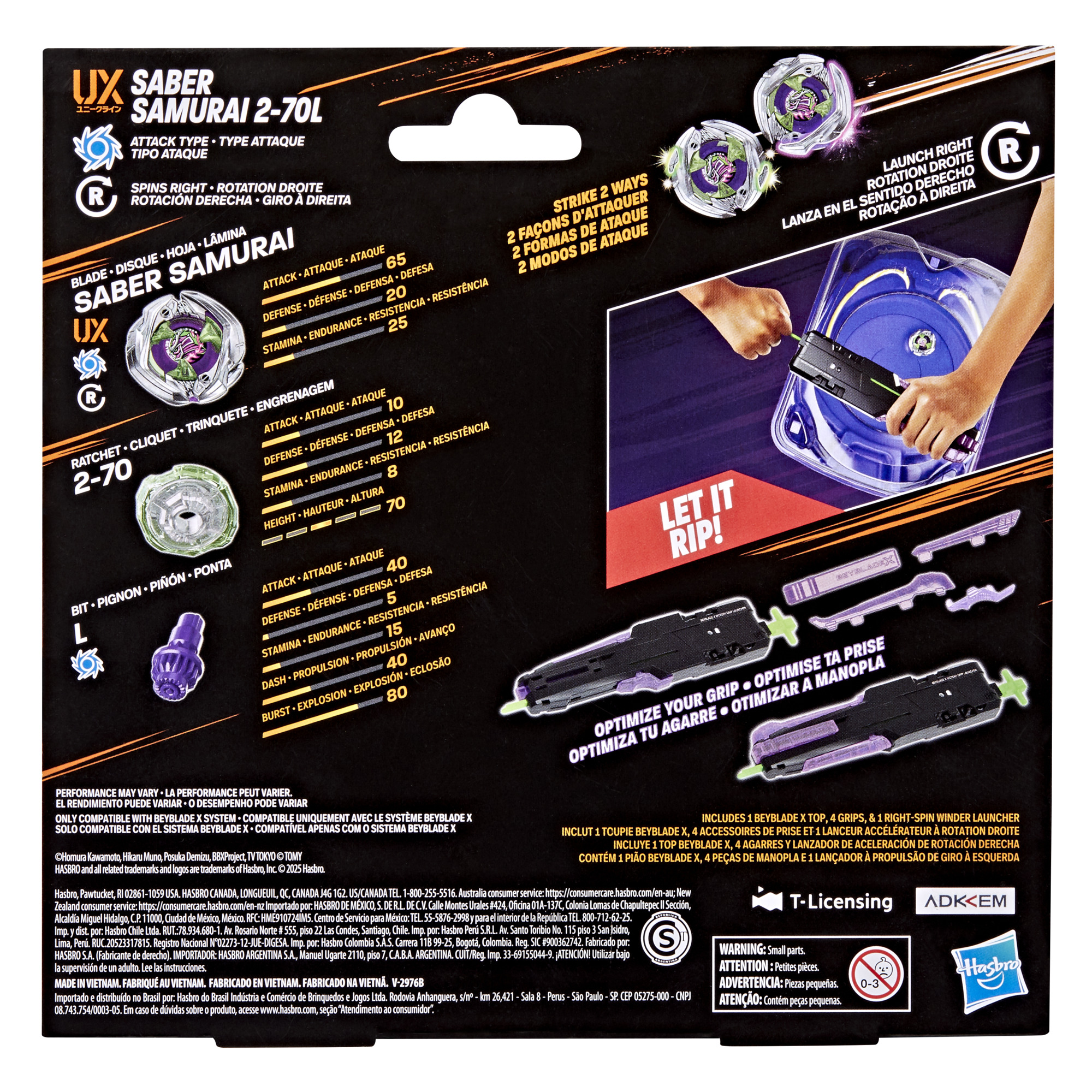 Rapidty Bey Battle Set – 10 Metal Fusion Tops, 6 Launchers, 4 Grips – Burst X