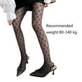 thumbnail image 2 of Aesthetic Vintage See Through Pantyhose Stockings Soft Sheer Mesh Tights with Plaids Flower Patterned Hosiery for Women, 2 of 12