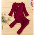 thumbnail image 3 of Gender Neutral Baby Girls Boys Ribbed Bodysuit with Pants, 3 of 7
