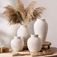 thumbnail image 4 of Ceramic Flower Vase Home Decor - Large Farmhouse Table Vases Rustic Vintage Living Room Kitchen Bedroom Decorations for House Book Shelf Office Coffee Desk Dining Fireplace, 4 of 9