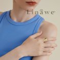 thumbnail image 6 of Linawe Gold Hug Adjustable Rings for Women, Thumb Pinky Spoon Chunky Ring Jewelry, Stackable Infinity Signet Knuckle Finger Rings, 6 of 7