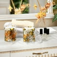 thumbnail image 4 of Yayeee 2 Pack Qtip Holder Bathroom Cotton Swab Canister with Lid Clear Dispenser Set, Oranges Watercolor, 4 of 6