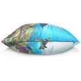 thumbnail image 2 of Coral Reef Fishes Sea Turtle Velvet Plush Throw Pillow Cushion Case Cover - 16" x 16" - Invisible Zipper Home Decor Floral for Couch Sofa No Pillow Insert, 2 of 5