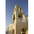 thumbnail image 2 of Young, Bill 17x24 Gold Ornate Wood Framed with Double Matting Museum Art Print Titled - Greece, Santorini, Oia Bell tower of a church, 2 of 4