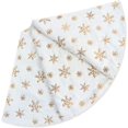thumbnail image 3 of Gold beaded rabbit fur Christmas tree skirt, 3 of 5