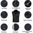 thumbnail image 4 of Defy Leather Motorbike Vest, Biker Style Vest - Jacket with Inner Pockets, Black, 4XL, 4 of 5