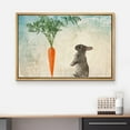 thumbnail image 3 of wall26 Framed Canvas Print Wall Art Rabbit with Carrot on Abstract Blue Background Animals Wildlife Digital Art Realism Rustic Scenic Nature for Living Room, Bedroom, Office - 16"x24" Natur, 3 of 5
