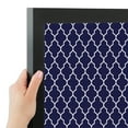 thumbnail image 4 of PinPix 24x20 Custom Cork Bulletin Board Quatrefoil Navy Poster Board Has a Fabric Style Canvas Finish, Framed in Quatrefoil Navy, by ArtToFrames (PinPix-285), 4 of 6