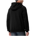 thumbnail image 5 of Zylanna Men's Hooded Sweatshirts with Pockets, Solid Color Half-Zip Soft & Warm Casual Sport Hoodies Pullover for Men Black, 5 of 8