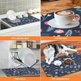 thumbnail image 3 of Dish Drying Mat for Kitchen Counter, 19.6"x23.6" Absorbent Mat with Green Plant Pattern, Dish Drainer Rack Mat for Countertop Coffee Maker, Dining Room Decoration ﻿, 3 of 5