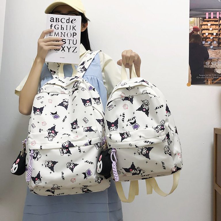 Kuromi school bag large capacity cute backpack versatile  display picture 2