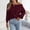 Wine, variant on IUYRTFE Women's Off Shoulder Knit Sweater Long Sleeve Twist Front Casual Pullover Top