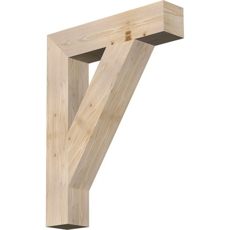 

Ekena Millwork 5 1/2 W x 28 D x 36 H Traditional Block Smooth Bracket Douglas Fir