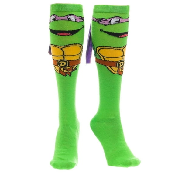 Teenage Mutant Ninja Turtles Donatello Knee High Socks with Mask Sock size: 9-11