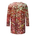 thumbnail image 5 of ZMHEGW T Shirts For Women Graphic Vintage Sequin Casual Printed Round Neck Loose Sleeved Quarter Sleeved Top Tshirts, 5 of 5