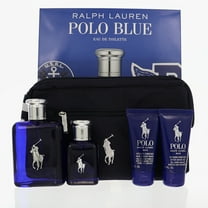Polo Blue Men 5 Piece Gift Set - 4.2 Oz Eau De Toilette Spray By Ralph Lauren