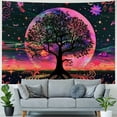 thumbnail image 4 of Fenyluxe  Tree of Life Tapestry Hippy Sun and Moon Tapestry Flower Vines Tapestry Hippie Tapestry for Wall Hanging Bedroom Home Decor 60x50inch, 4 of 6