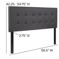 thumbnail image 2 of Lennox Tufted Upholstered Full Size Headboard in Gray Vinyl, 2 of 9