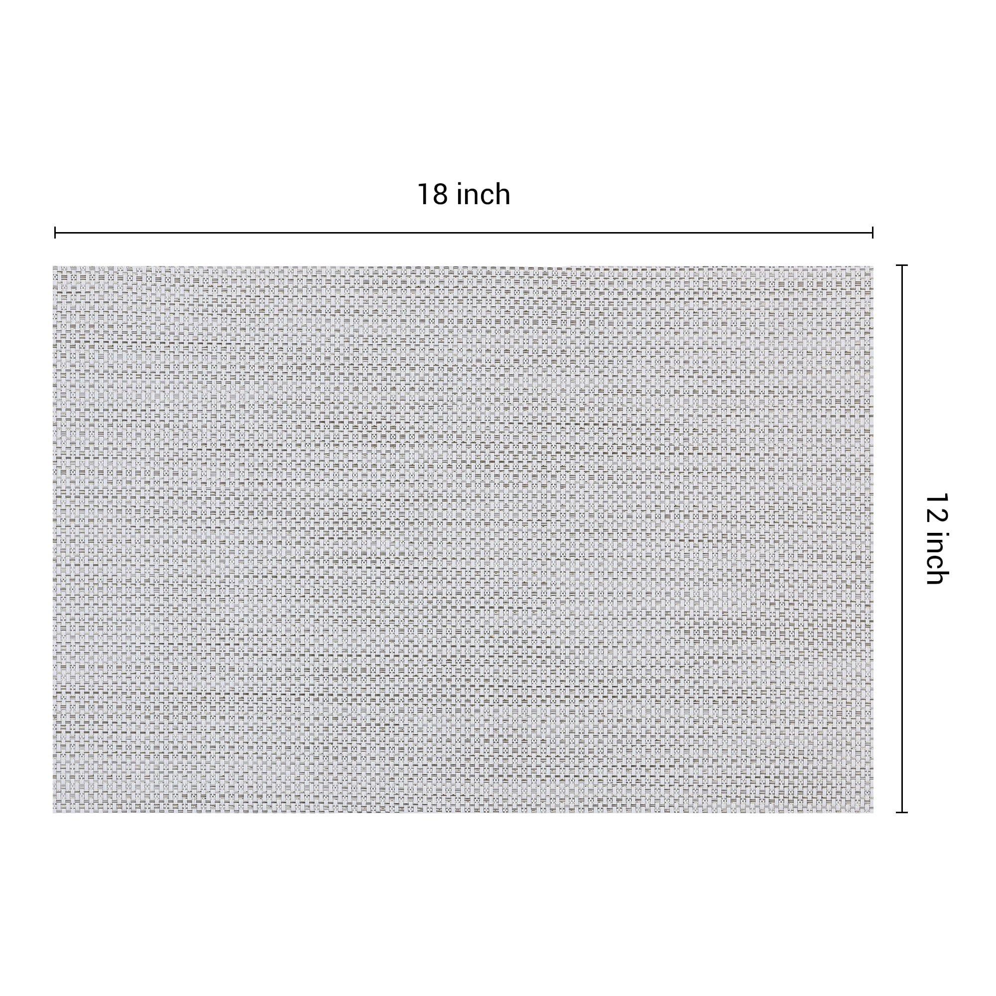 Unique Bargains Set of 6 Polyvinyl Chloride Solid Placemats Beige 18*12in