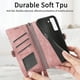 thumbnail image 5 of Funda de cuero con hebilla lateral y cremallera geométrica para Samsung Galaxy S21+ 5g (rosa), 5 of 5