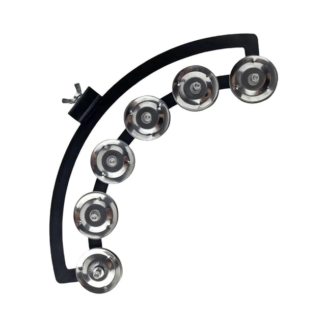 Yinanstore Snare Drum Tambourine Hand Bell Rattle Music Rhythm Instrument Concert Party Ensemble Hi Hat Tambourine Percussion Instrument 6 Jingles