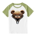 thumbnail image 1 of RXIRUCGD 2025 Vêtements d'Été pour Enfants Tout-Petits Garçons Filles Mode Mignon Col Rond Imprimé Manches Courtes Haut, 1 of 7