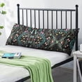 thumbnail image 2 of Floral Hummingbird Illustration Body Pillow Cover 20x54 - Abstract Floral Watercolor Long Pillow Case with Zipper - Soft Breathable Maternity Pillowcase - Full Body Pillow Protector, 2 of 5