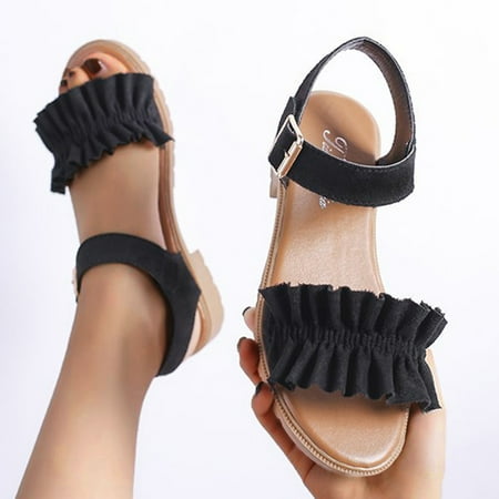 

Women Sandals Thick Sole Wedge Heel Thick Sole Flower Slippers Fashion Versatile Fish Mouth Breathable Wedge Heel Slippers Sandals Note Please Buy One Or Two Sizes Larger