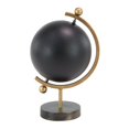 thumbnail image 1 of Benjara BM216627 Globe en Métal avec Axe Incliné & Base Ronde Stable&44; Or & Noir, 1 of 1