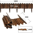 thumbnail image 5 of Burnt Wood Fence 35 cm Height 120 cm Flexible Decorative Border, 5 of 5
