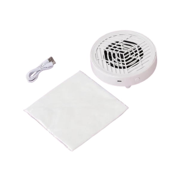 Aspiradora eléctrica para uñas, potente aspiradora portátil con ventilador y orificios de ventilación para hoteles, exteriores, hogares y viajes. Blanco