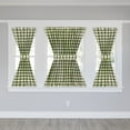 thumbnail image 4 of Achim Buffalo Check Indoor Polyester/Cotton Light Filtering Checkered Door Curtain Panel, Sage, 25-in W x 40-in L, 4 of 9