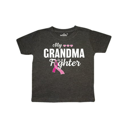 

Inktastic Breast Cancer Awareness My Grandma is a Fighter Gift Toddler Boy or Toddler Girl T-Shirt
