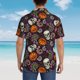 thumbnail image 4 of Fotbe Halloween With Skull Camisa Hawaiana para Hombre Unisex – Camisa Casual de Verano con Botones de Manga Corta de Algodón y Lino,Medium, 4 of 7