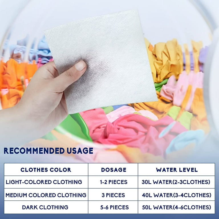 Xcleen Color Dye Catcher Laundry Sheets 120 Count, Prevent Clothes from  Smearing, Fragrance Free 