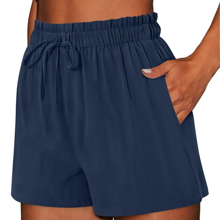 Audhol Womens Shorts! Womens Shorts Summer Elastic Waist Shorts