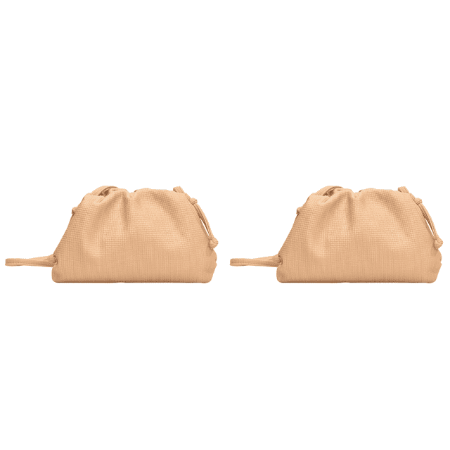 Bolso Mano PU para Mujer Nube Suave Cruzado Gran Capacidad (Caqui)