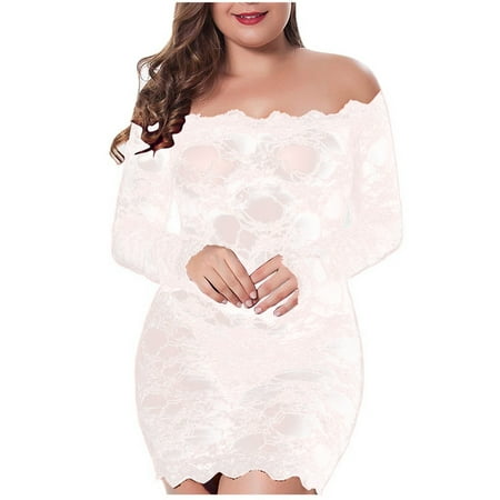 

XHJUN Women Sexy One Piece Lingerie Bodysuit Set Mesh Sheer Chemise With Cutout Babydoll Teddy Underwear Sets