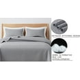 thumbnail image 6 of Chezmoi Collection Randall 3-Piece Soft Cooling Bamboo Fiber Quilt Bedspread Basketweave Quilted Coverlet Set (Queen, Light Gray), 6 of 9