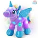 thumbnail image 1 of Houwsbaby Unicornio con luz LED morada de 14 pulgadas, peluche de unicornio, juguete de peluche de caballo brillante, luz nocturna, regalo con purpurina para niños, niñas, regalo para Pascua, cumpleañ, 1 of 1