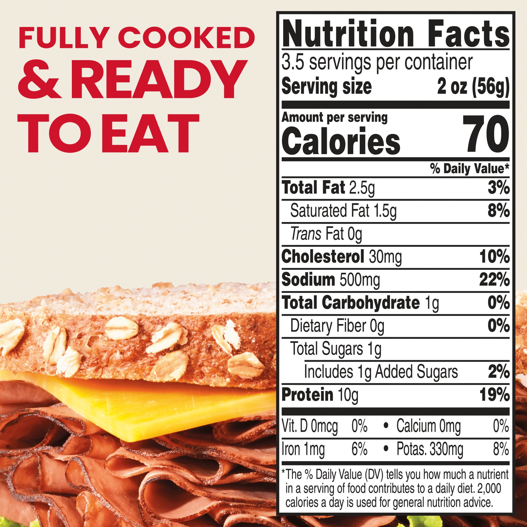 Hillshire Farm Ultra Thin Sliced Roast Beef Lunchmeat, 7 oz Plastic Tub, Refrigerated