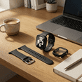 thumbnail image 3 of 3-in-1 Compatible for Apple Watch Band 40mm 41mm 42mm 44mm 45mm 46mm, Soft Silicone Sport Strap for iWatch Series SE 11 10 9 8 7 6 5 4 3, 3 of 6