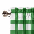 thumbnail image 5 of Happy St. Kitchen Curtains and Valances Set, Patrick's Day Green White Buffalo Check Plaid Rod Pocket Window Valance 18 Inch Window Curtain Panels for Living Room Bedroom Laundry, 27.5x36in, 3 Pieces, 5 of 7
