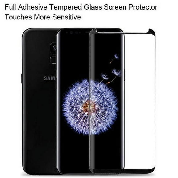 GSA Full Adhesive Premium Tempered Glass Black for Galaxy S9 Plus