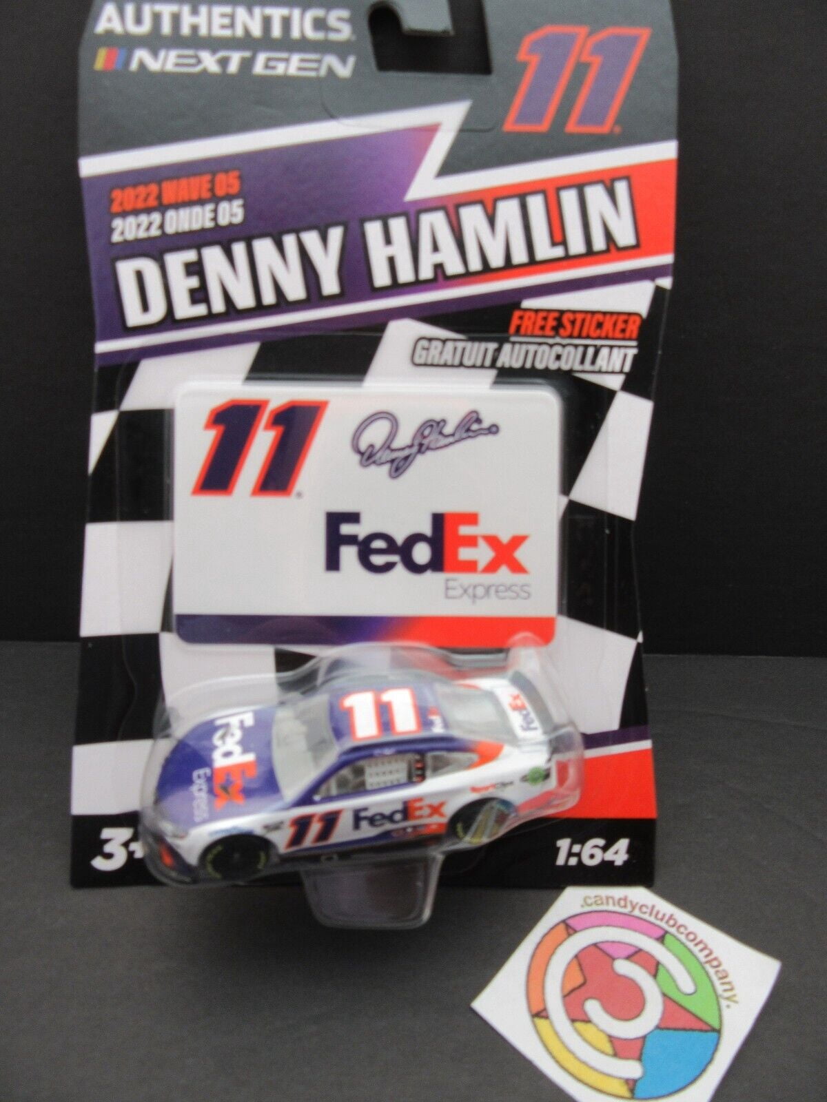 Denny Hamlin ~ FedEx ~ NASCAR Authentics ~ Die Cast 1:64 Scale