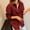Red, variant on Women's Jackets Sevevn Women's Winter Corduroy Long Sleeved Brushed Shirt Long Sleeved Lapel Casual Jacket